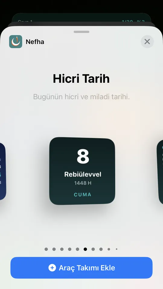 Hicri Tarih widget'ı