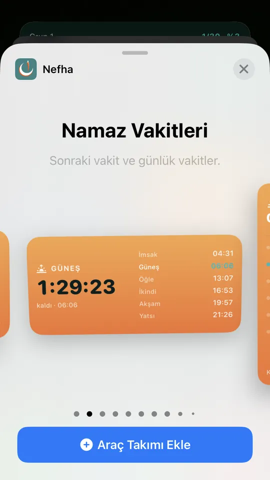 Namaz Vakitleri — orta boy