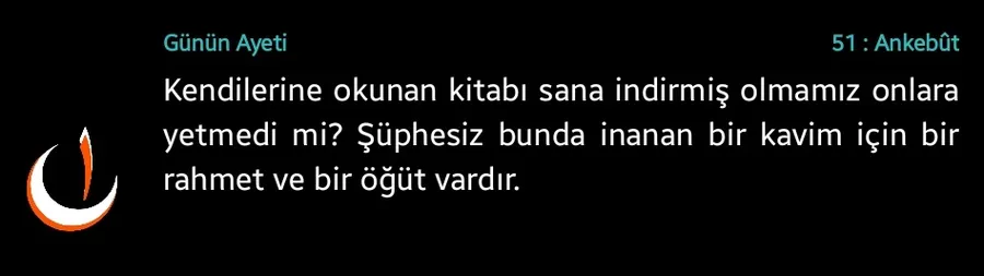 Günün Ayeti widget'ı